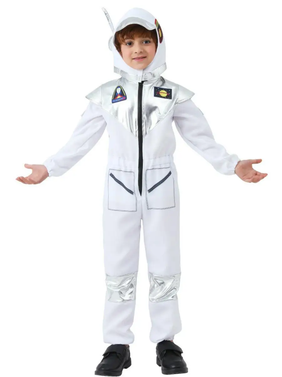 loween Children's Astronaut Space Suit Performance Costume Nursery Stage ow Par Play Dr up Outfit Polyester