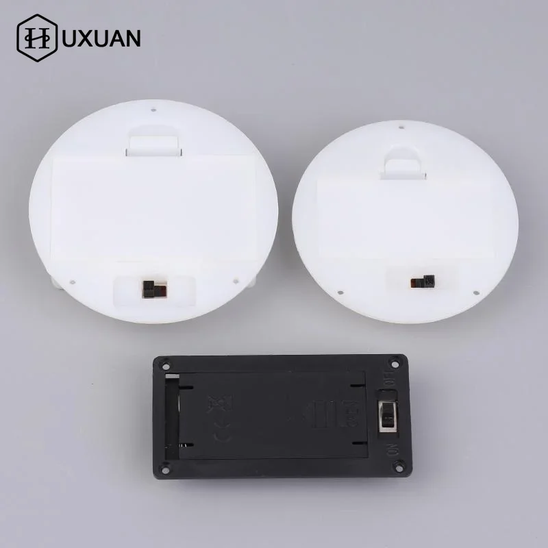 5Pcs 2 AAA/AA 3V Battery Case With Switch Cover Round Embedded Battery Holder Battery Storage Boxes Switch Socket Container