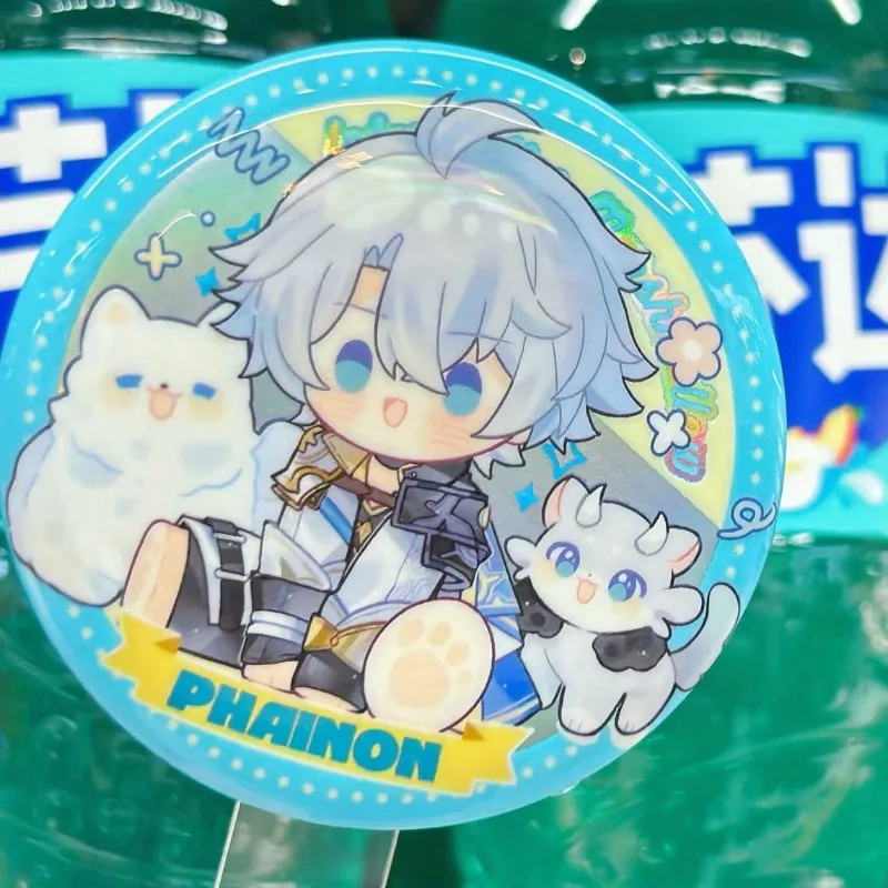 Cute Honkai:Star Rail Figure Mydei Phainon Anaxa Pins Cartoon Character Badge Round Brooch Fans Collection Gift Bags Accessories