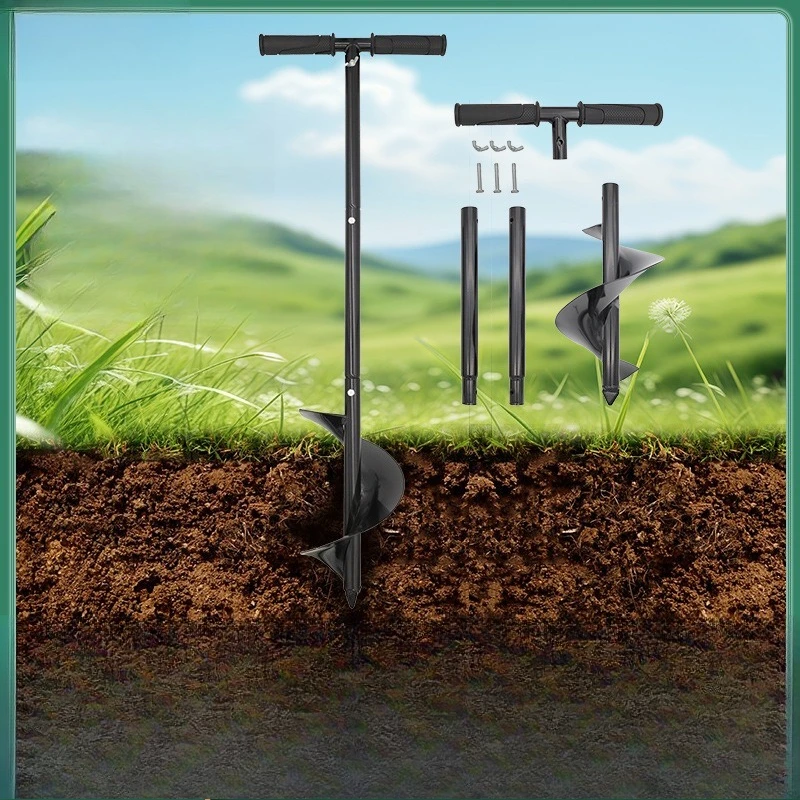

Ручное садовое сверло для рассады, ручное опухление почвы, скручивание, быстрый инструмент для копания отверстий в горшке