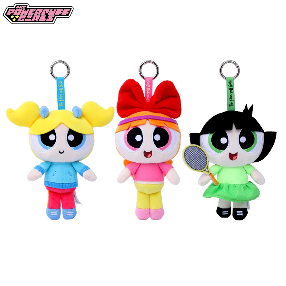 

Kawaii The Powerpuff Girls Спортивная серия Плюшевые куклы Подвески Аниме Girly Heart Милые плюшевые игрушки Рюкзак Подвеска Подарок для девочек