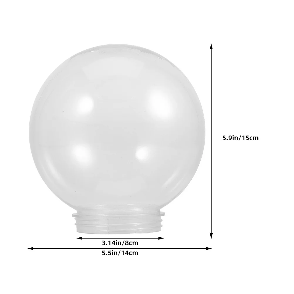 1 pz Paralume sferico in acrilico trasparente Copertura trasparente per luce esterna per apparecchi da parete a soffitto Lampioni Illuminazione a sospensione
