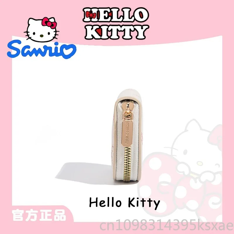 Hello Kitty Luxury Card Holder Purse Handbag for Women Printed Zipper Portable Multi Card Slots Cute Cartoon Coin Purse