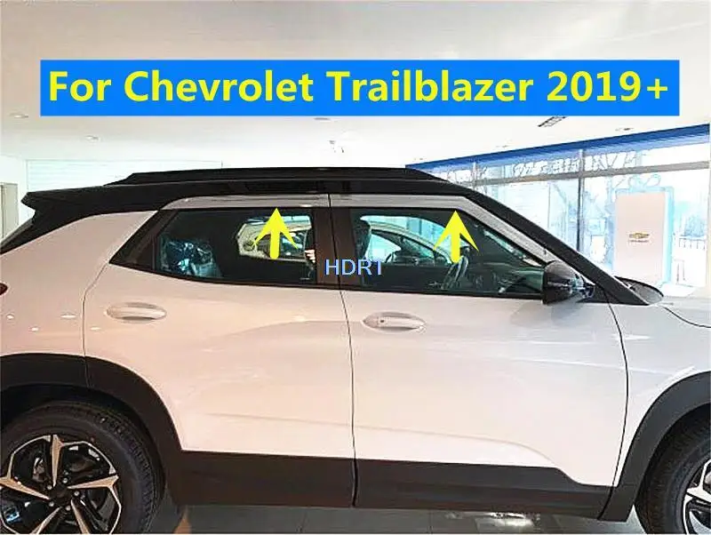 Side Window Deflectors For Chevrolet Trailblazer 2019-2021 Car Door Visor Weathershields ABS Chrome Sun Rain Guard Accessories