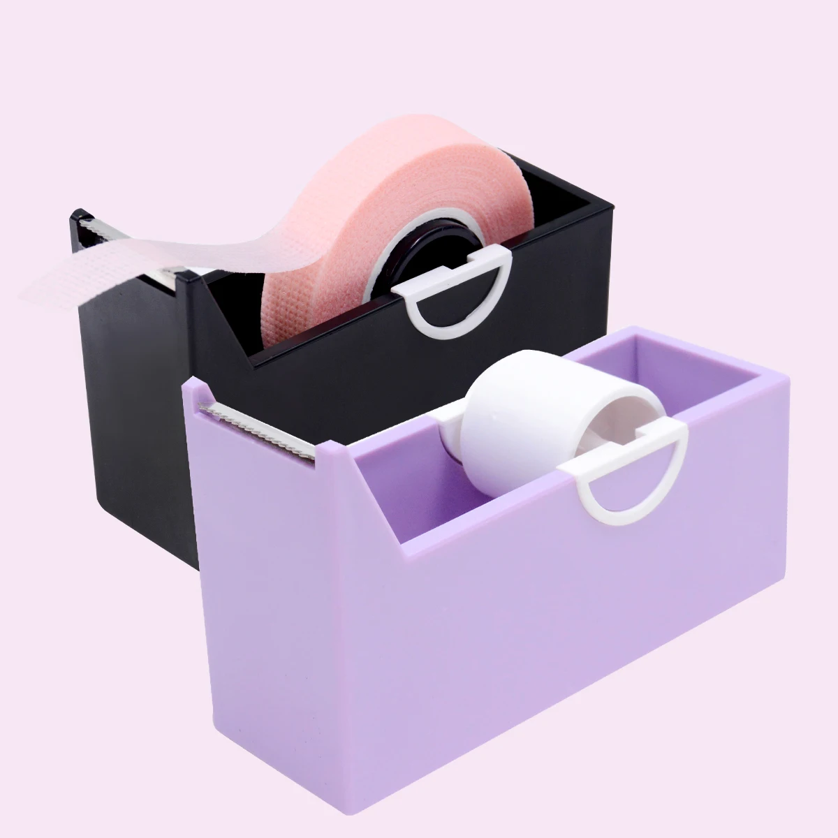 Eyelash Extension Tape Holder Base Lash Adhesive Tape Cutter Dispenser Grafting Lash Plastic Rotating Tape Cutting Makeup Tool