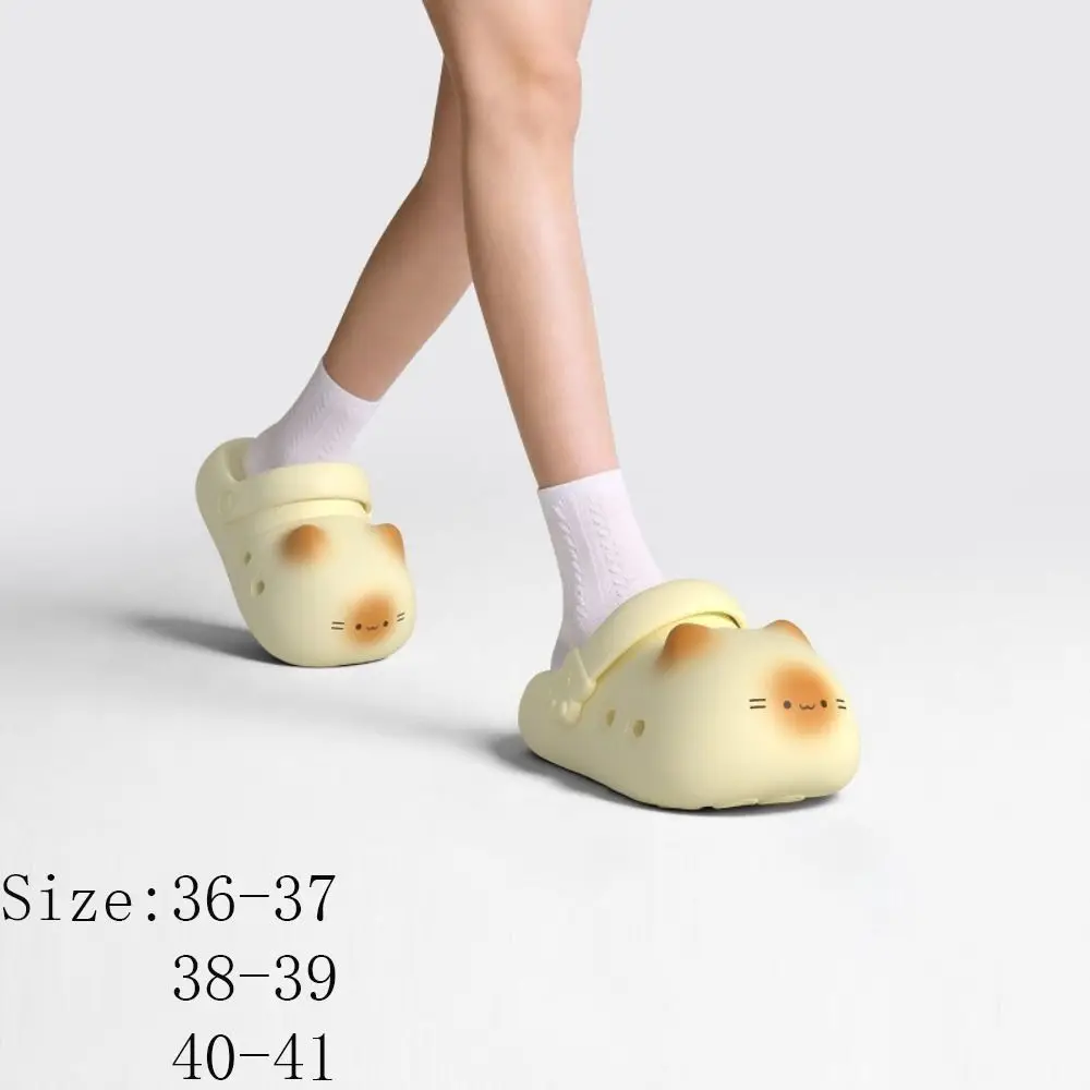 New Waterproof Cat Slippers Bottom Cat Paw Closed Toe Cat Paw Slippers Anti Slip Soft Bottom Small Cat Mules Spring Summer