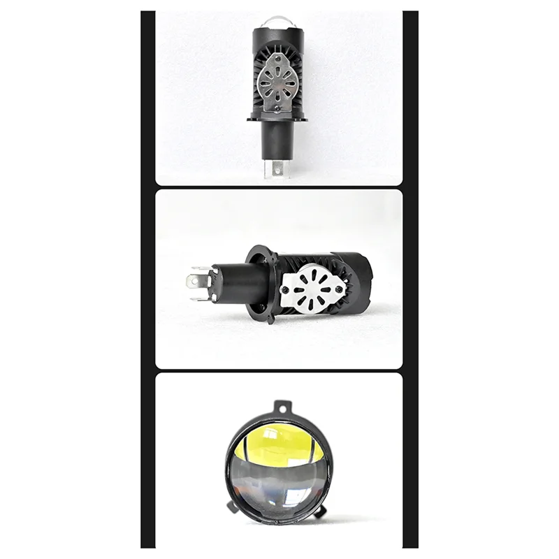 

2 шт. H4 светодиодные лампы для фар с линзой Plug & Play, двойной объектив 12 В для мотоцикла, автомобиля, встроенный высокий и низкий