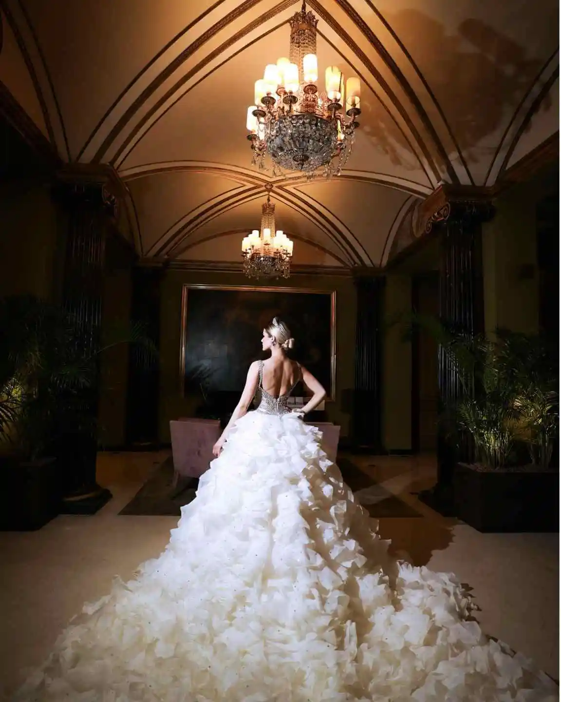 Customzied Luxury Wedding Dresses Mermaid With Full 3D Flower Sweep Train Lace up Bridal Gowns Robe De Mariee