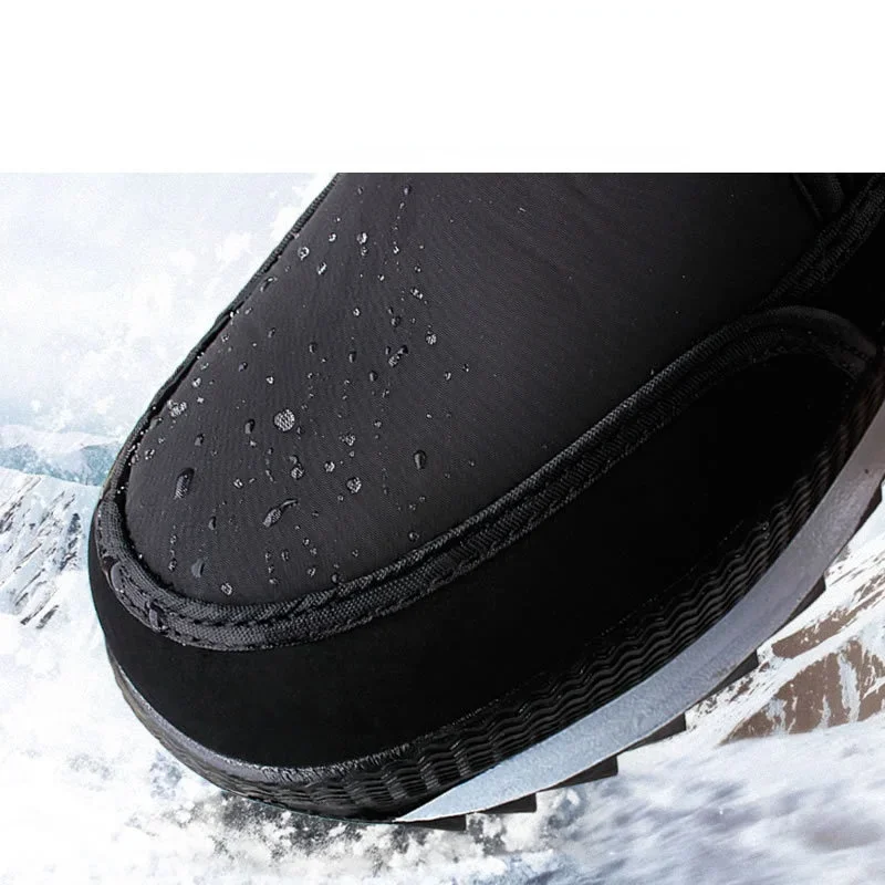 Heren Winterschoenen Dikker Pluche Comfort Antislip Platform Laarsjes Plus Maat Man Schoenen Heren Laarzen-40 ° Warme Mid-Calf Snowboots