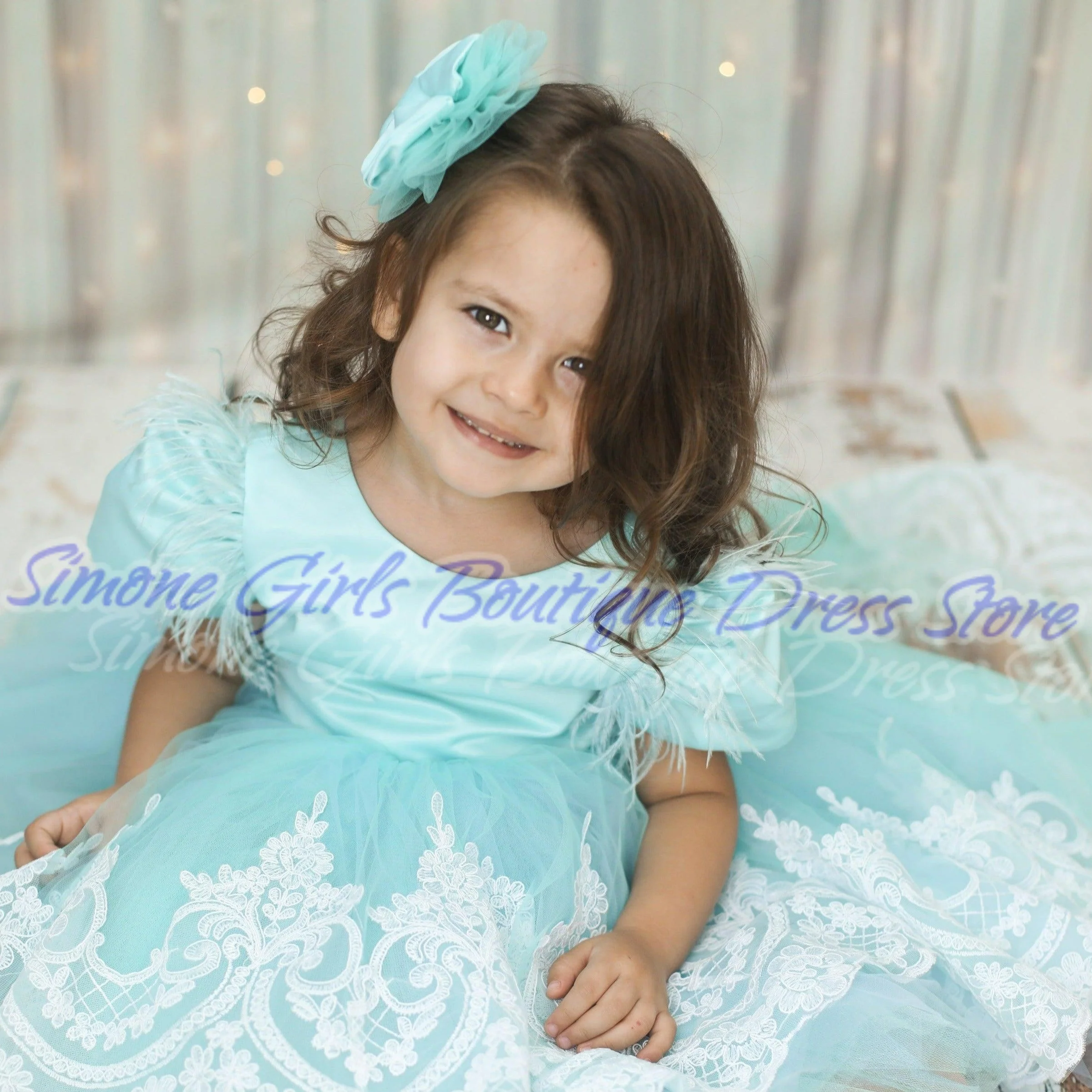 Tutu Skirt Embroidery Lantern sleeve Flower Girl Dress for Wedding Ceremonies Formal Receptions Dance Performances birthday