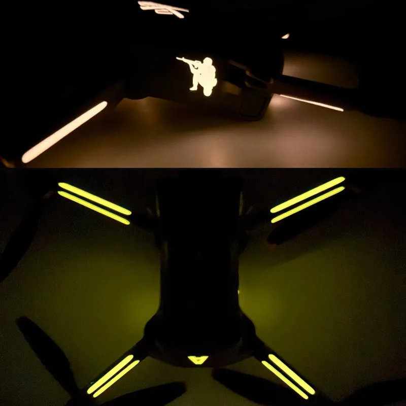 AEE7-For DJI MINI 5 PRO Glowing Sticker Decals Luminous Stickers Noctilucent Decoration Decals Drone Accessories