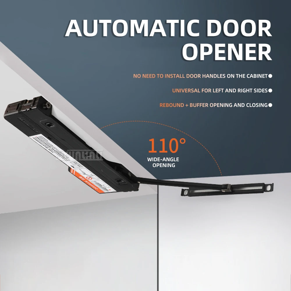 Wardrobe Push-to-Open Latch, Automatic Door Opener,Tall Door Handleless Push Mini Touch Latch, Damping Buffer