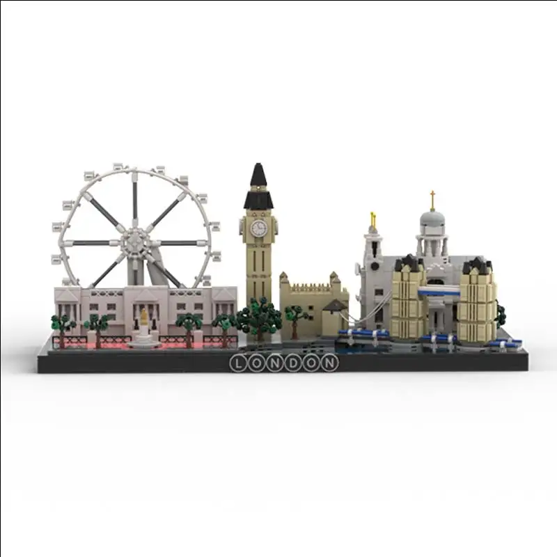 Hots Selling Bouwstenen Sets London Skyline Stad Architectuur Modulair Creatief Model Bakstenen Speelgoed Kerstcadeaus voor kinderen