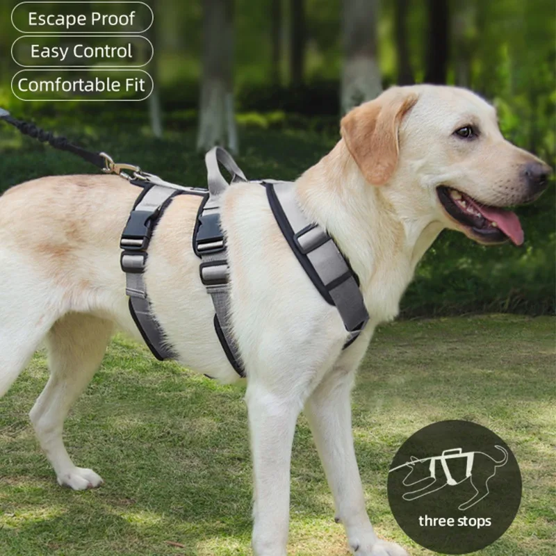 Durable Dog Harness, Comfortable, Escape Proof, Adjustable, Easy Control, Walking Accessories, Big Dog Harness