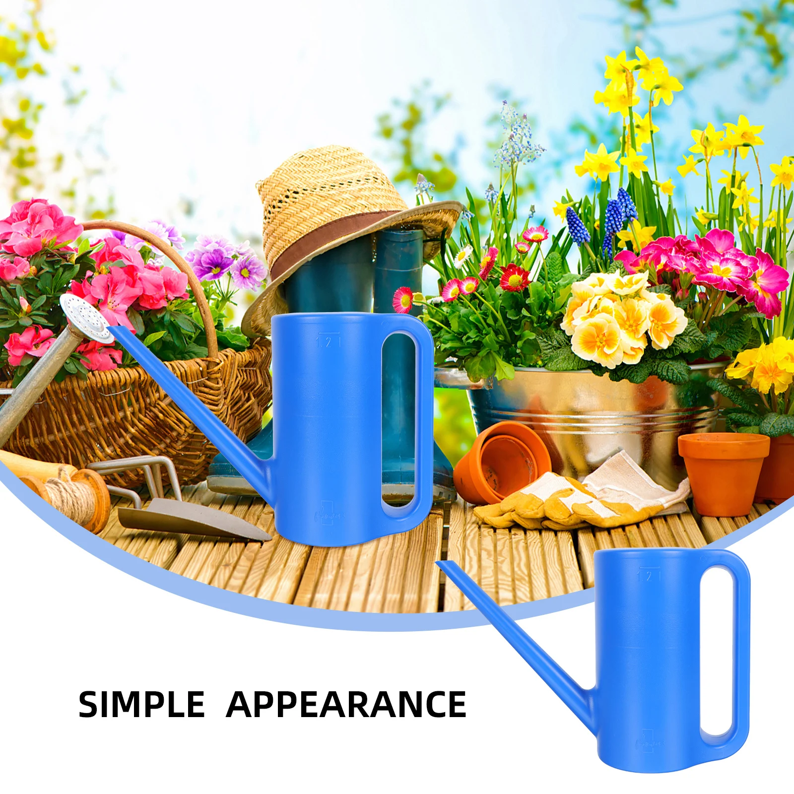 

1200ml Large Capacity Watering Can Sprinkler Plastic Flowers Succulent Plant Pot Kettle