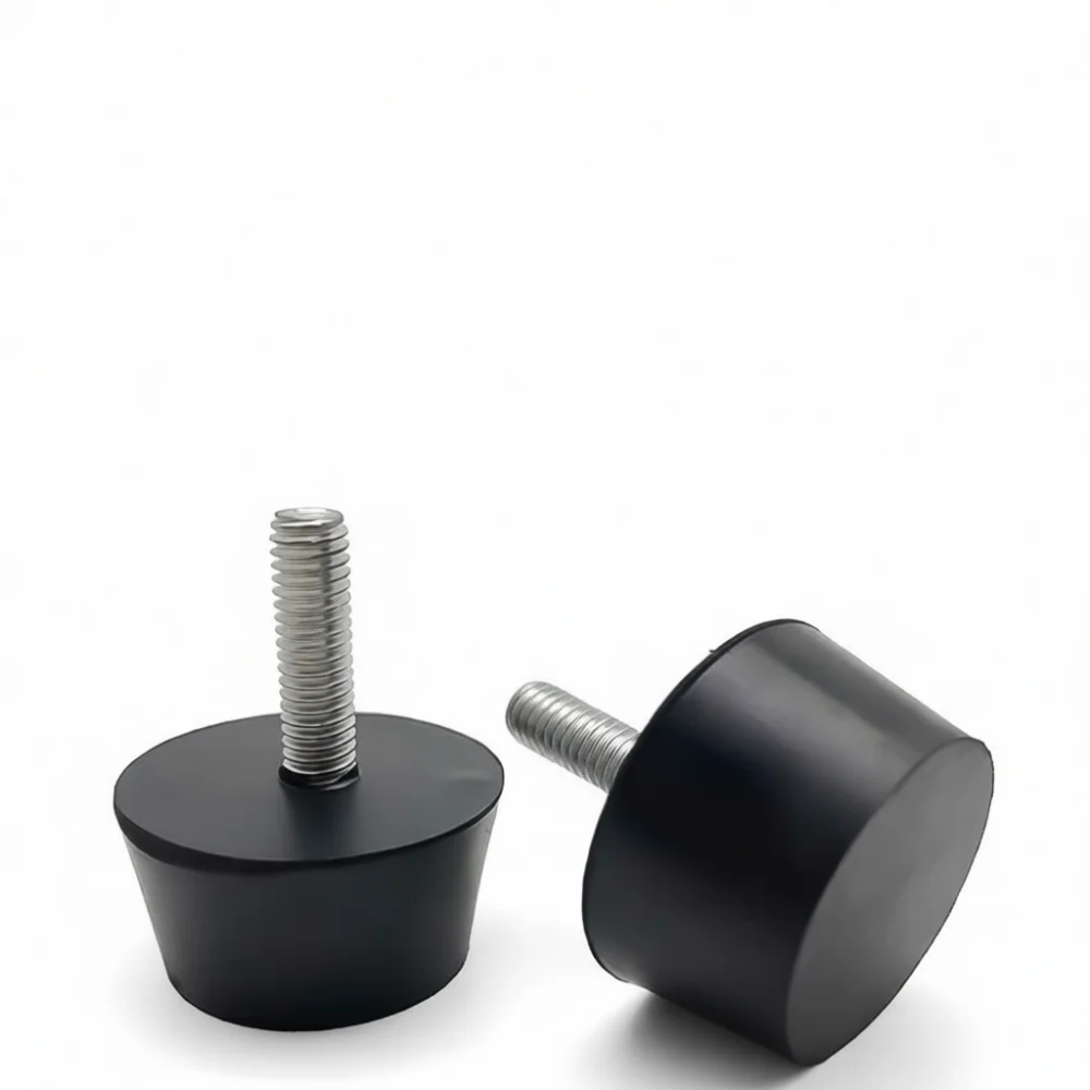 Heavy Duty Threaded Rubber Feet Anti Slip Buffer Pad Industrial Machine Mount Adjustable Shock Absorber Furniture Leveling