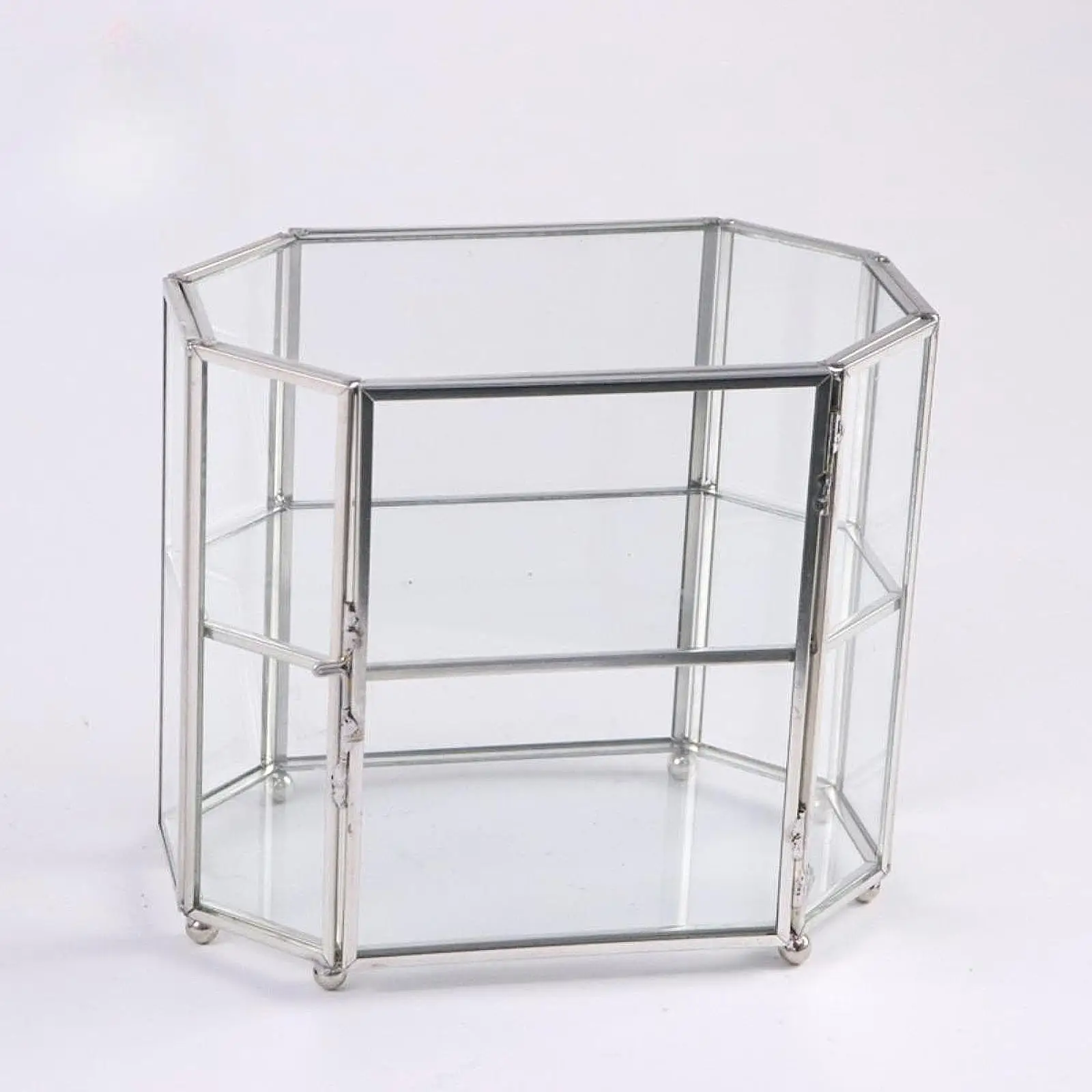 

Geometric Jewelry Display Organizer Decoration Convenient Multi Function Glass