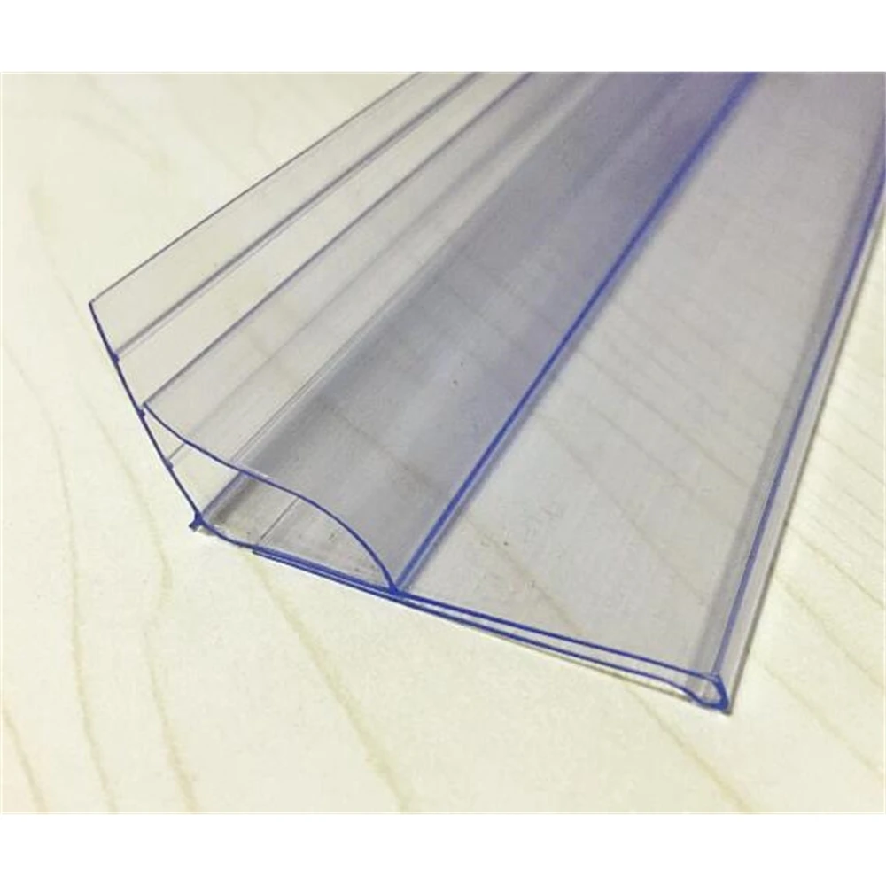 Wood Glass Top Clamp Shelf Label Holder Strip Price Tag Ticket Sign Shelf Cover Pop Advertising Banner Showing Display Strip image 6