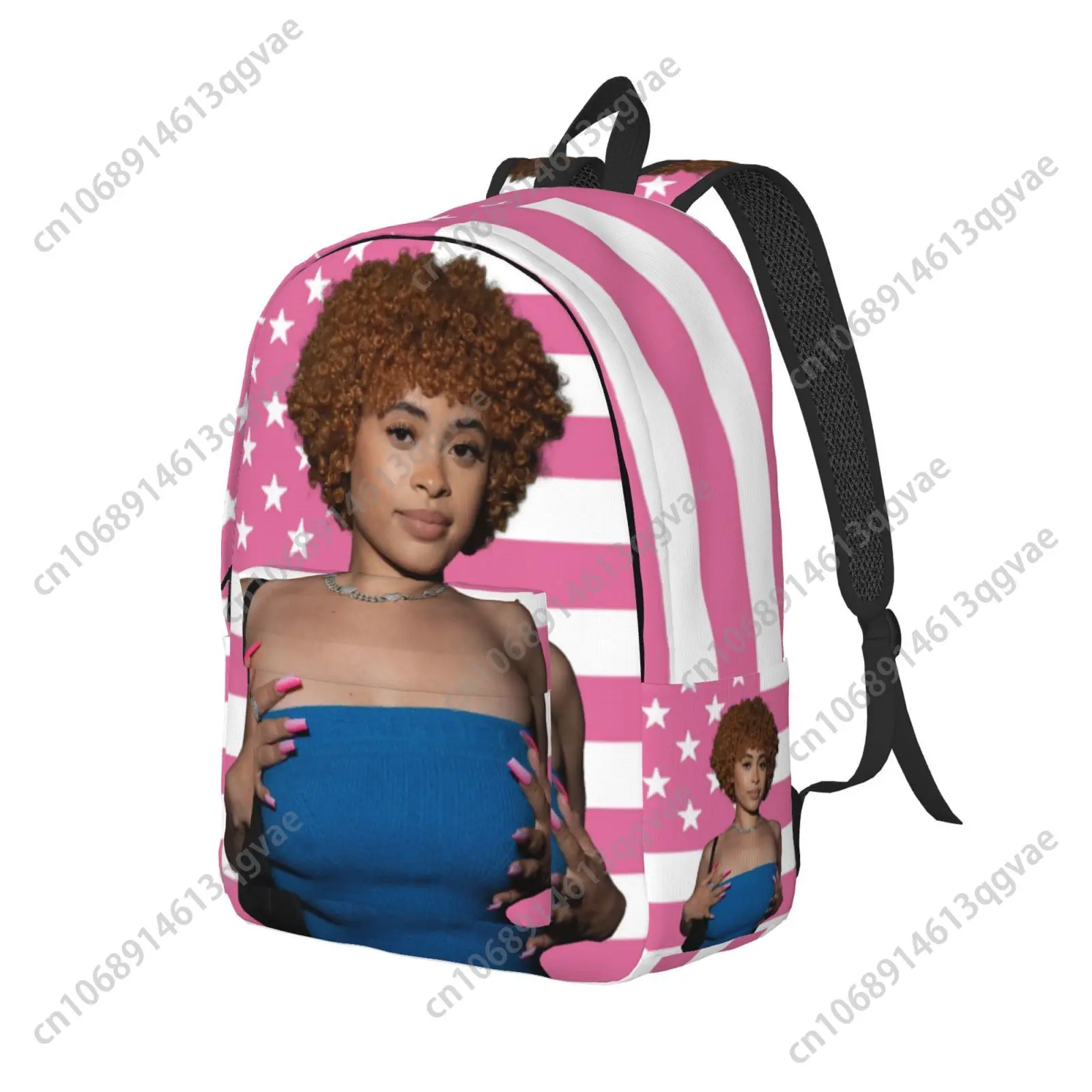 Ice Spice American Rapper Munch Custom Canvas Leichter Rucksack Mode Langlebig Student Männer Frauen Business Tagesrucksack