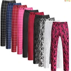 Fashion Slim Men's Pants,Wedding Party Dress Trousers, Striped/Checked Pant,White, Black,Red,Silver, Blue, Pink Available, M-6XL