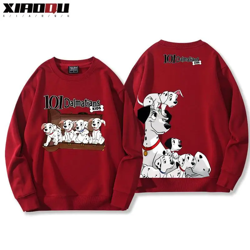 

Disney 101 Dalmatians & Cruella De Vil Vintage Crewneck Sweatshirt Anime Tops for Men Wome sweatshirt mickey disneyland paris
