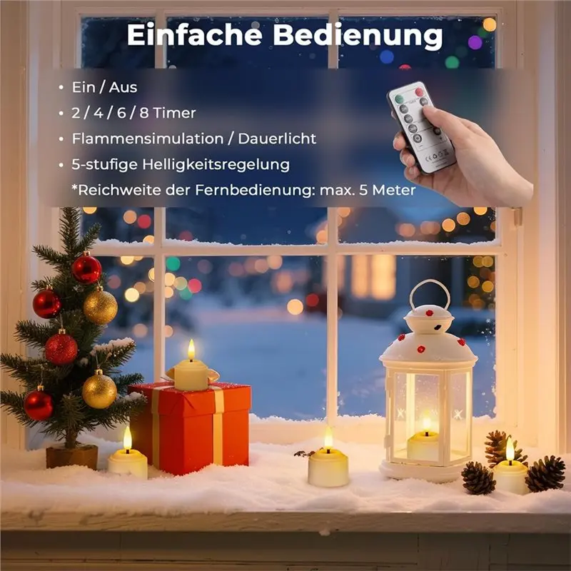 6Rechargeable LED Tea Lights With Timer And Charging Station, Flickering Candles For Room, Wedding Table,Party
