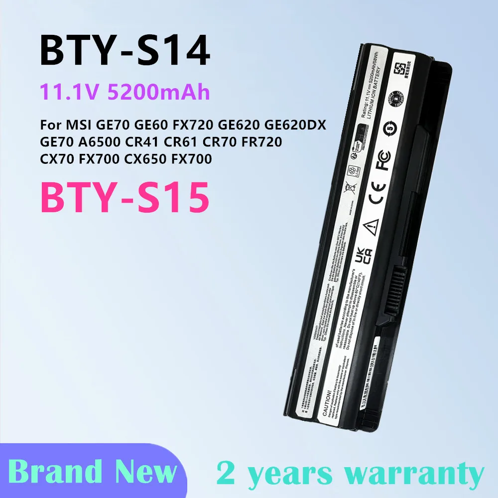 BTY-S14 BTY-S15 Аккумулятор для ноутбука MSI CR650 FX420 CX650 FX620 GE70 FR400 FX600 FR600 FX603 FR610 FR620 CX70 FX610 FR700 FX400