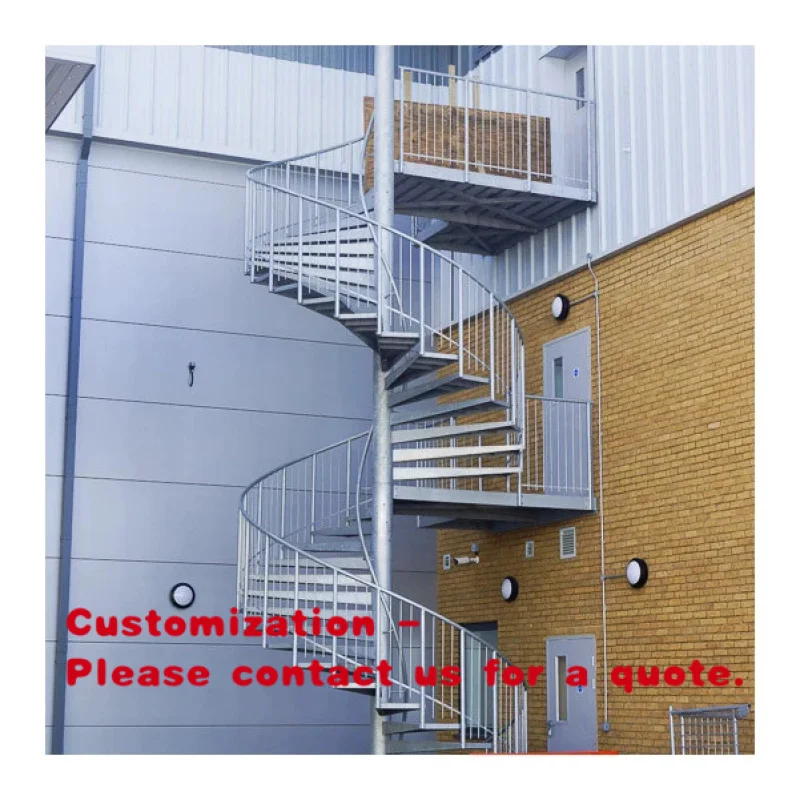 custom.Iron/Stainless Steel/wood Exterior Stair Space Saving Circular Stair Full Building From Direct Stair Manufactu