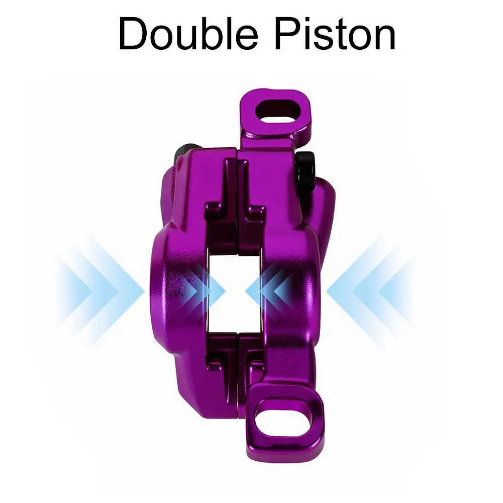 Kit de freno hidráulico para bicicleta de montaña con 2 pinzas de pistón, frenos de disco delanteros de 800mm y traseros de 1400mm, construcción de aleación de aluminio