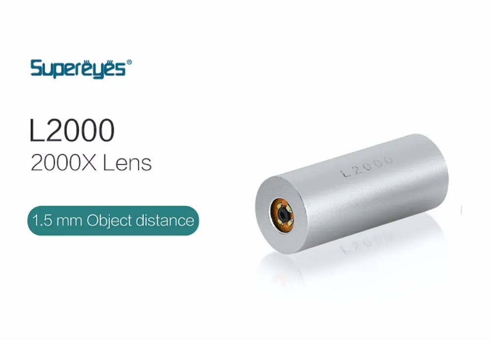 

Supereyes L2000 Interchangeable Long Focus Microscope Lenses for B011 Digital Microscope Handheld Endoscope