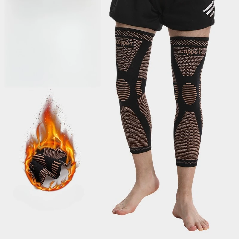 

Спортивные наколенники, нейлоновые длинные теплые защита ног, четырехсторонние эластичные компрессионные наколенники, походные спортивные наколенники