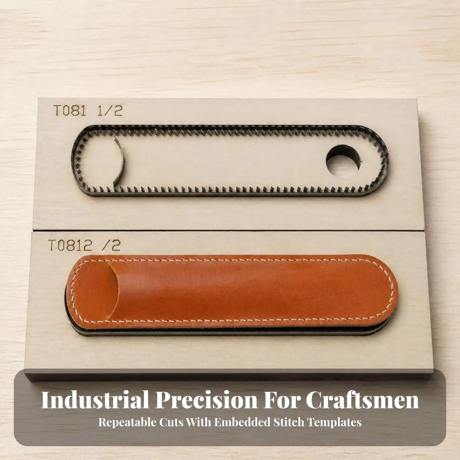 Sharp Pen Pouch Cutting Die | for Clean Repeatable Patterns, Pen Case Leather Die, Leathercraft Workshops