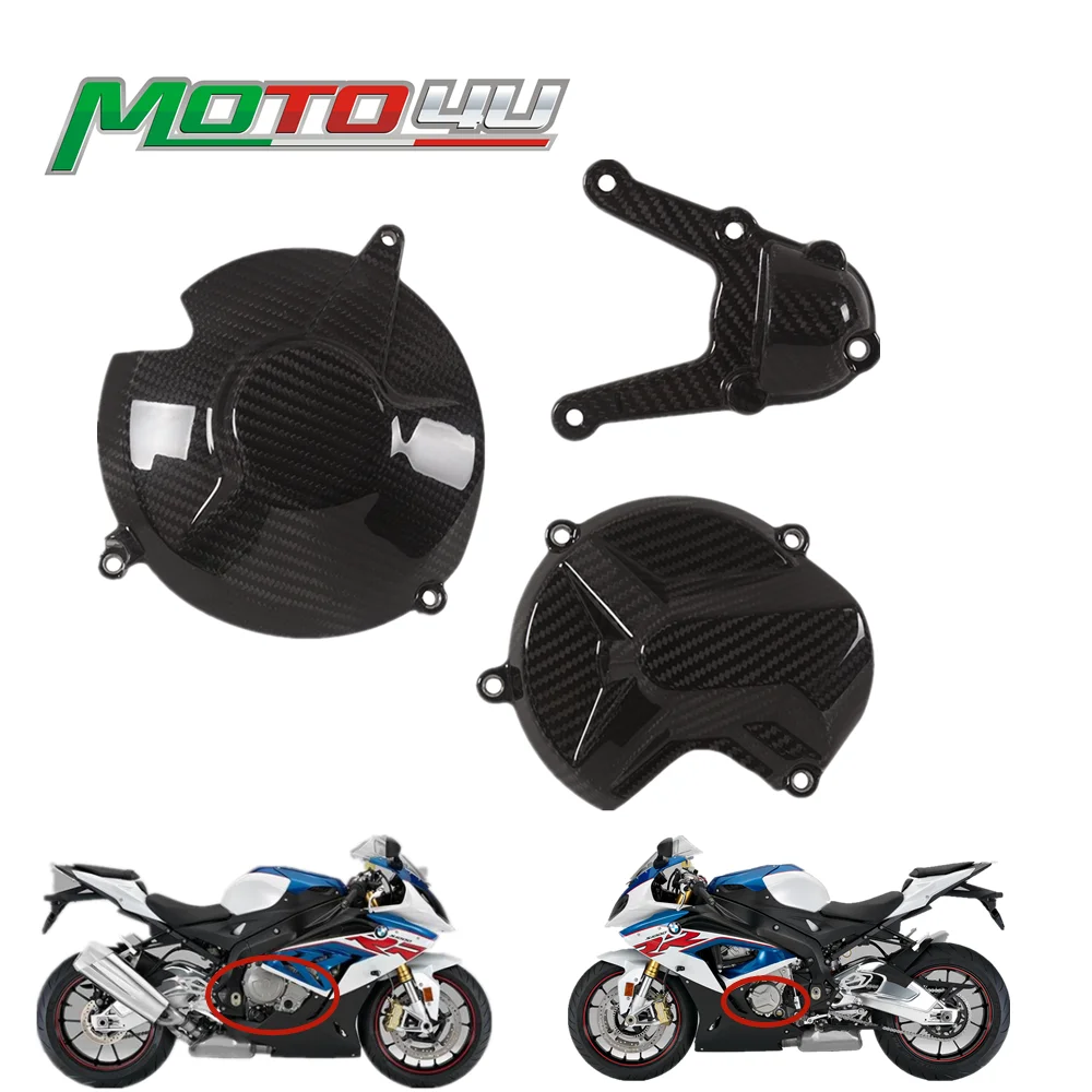 

For BMW S1000RR S1000 RR S1000XR 2017 2018 100% Real Carbon Fiber Engine Cover Set Case Protection Right/Left