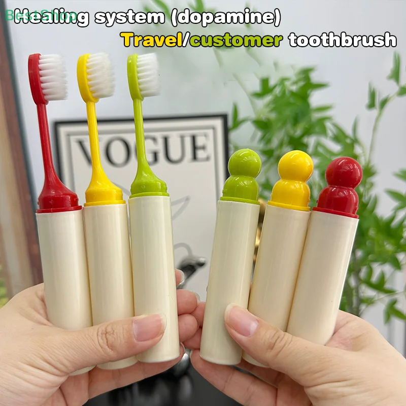 

★★★Portable Folding Brush Soft Bristle Brush Head-Perfect For Travel Camping Easy To Take &Efficient Teethbrush