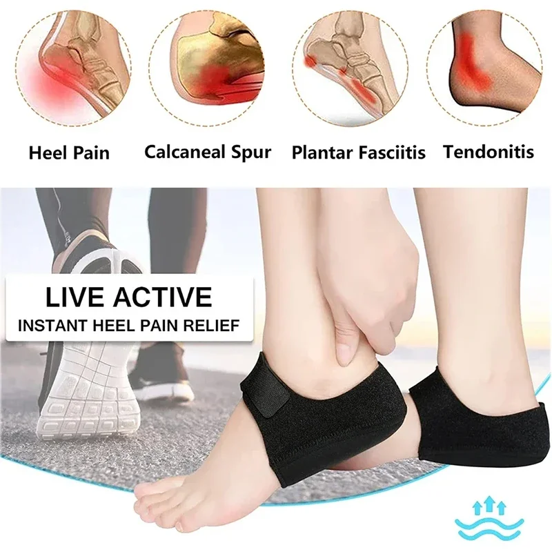 Bantalan pelindung kaki perawatan kaki, kaus kaki tumit Anti kering retak Plantar Fasciitis Achilles Tendonitis