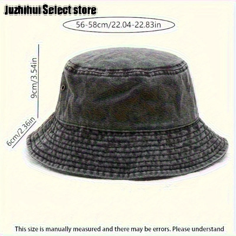 1pc Vintage Washed Fisherman Hat - 