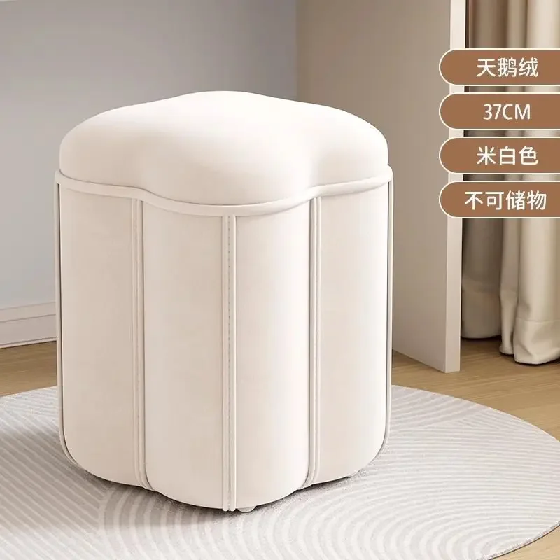 European best-selling makeup stool household women's bedroom dressing chair advanced sensory storage four-leaf clover stool