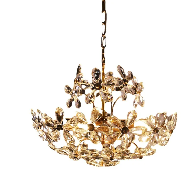 

Dream, chandelier, French, pastoral, American, vintage, bedroom, dining room, cloakroom, light luxury