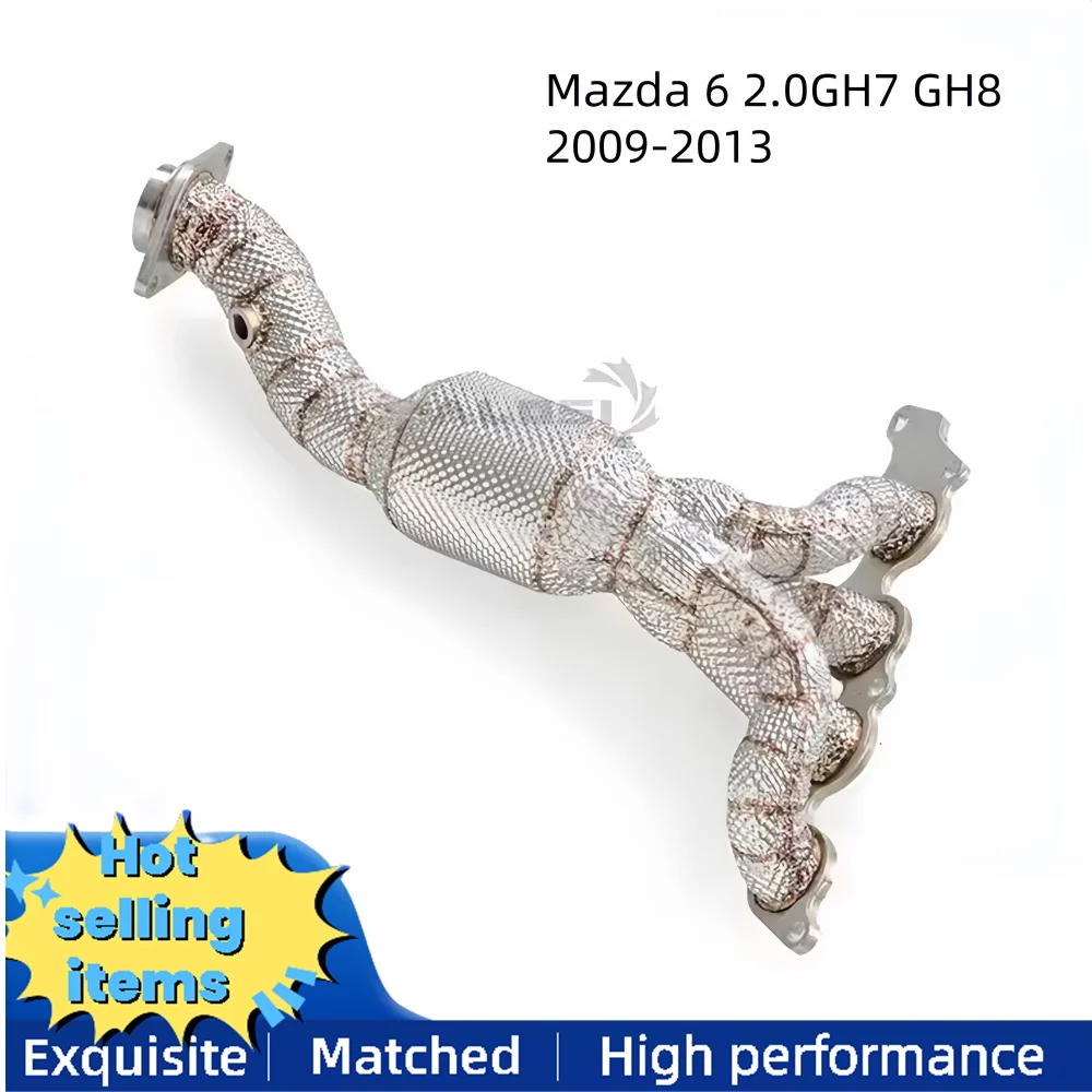 

Выпускной коллектор из нержавеющей стали с высоким расходом для Mazda 6 2.0GH7 GH8 2009-2013, преобразователь даунпайпа выхлопной системы