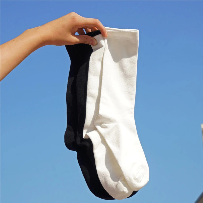 

Men's Sport Cotton Socks Pure Color Straight Tube Spring Autumn Winter All Seasons High Waist Comfy Breathable Casual Socks