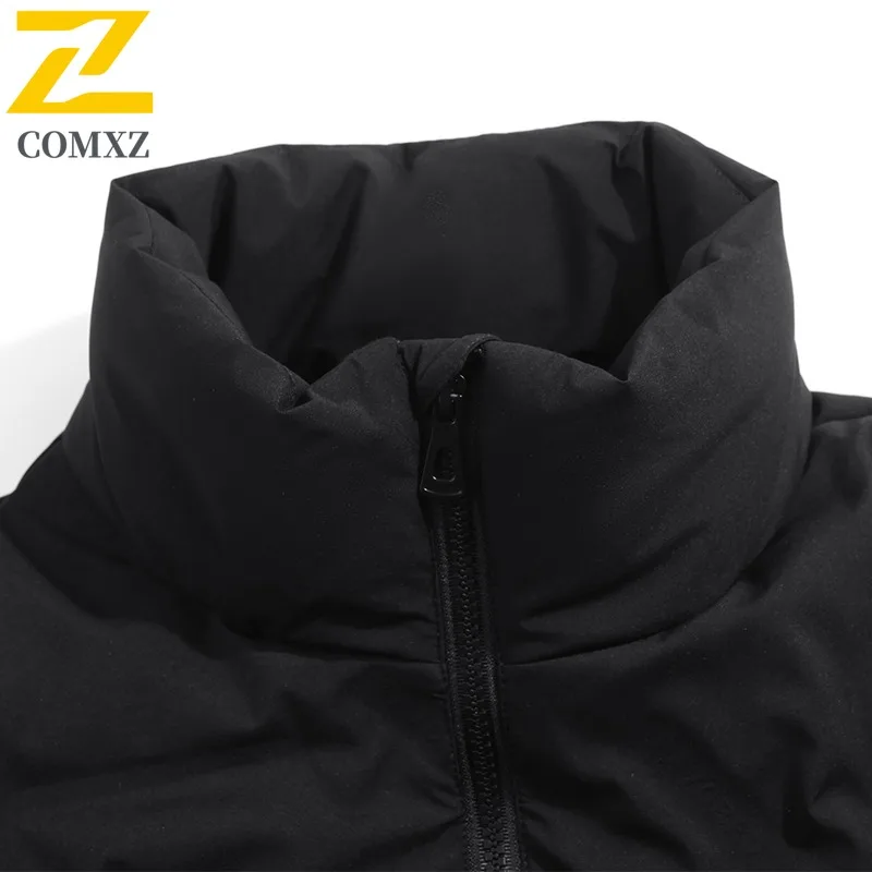 COMXZ سترة مبطنة جديدة عالية الجودة متعددة الاستخدامات دافئة خفيفة الوزن ثلجي باركر معطف السفر مريحة أسفل سترة ملابس للرجال #5