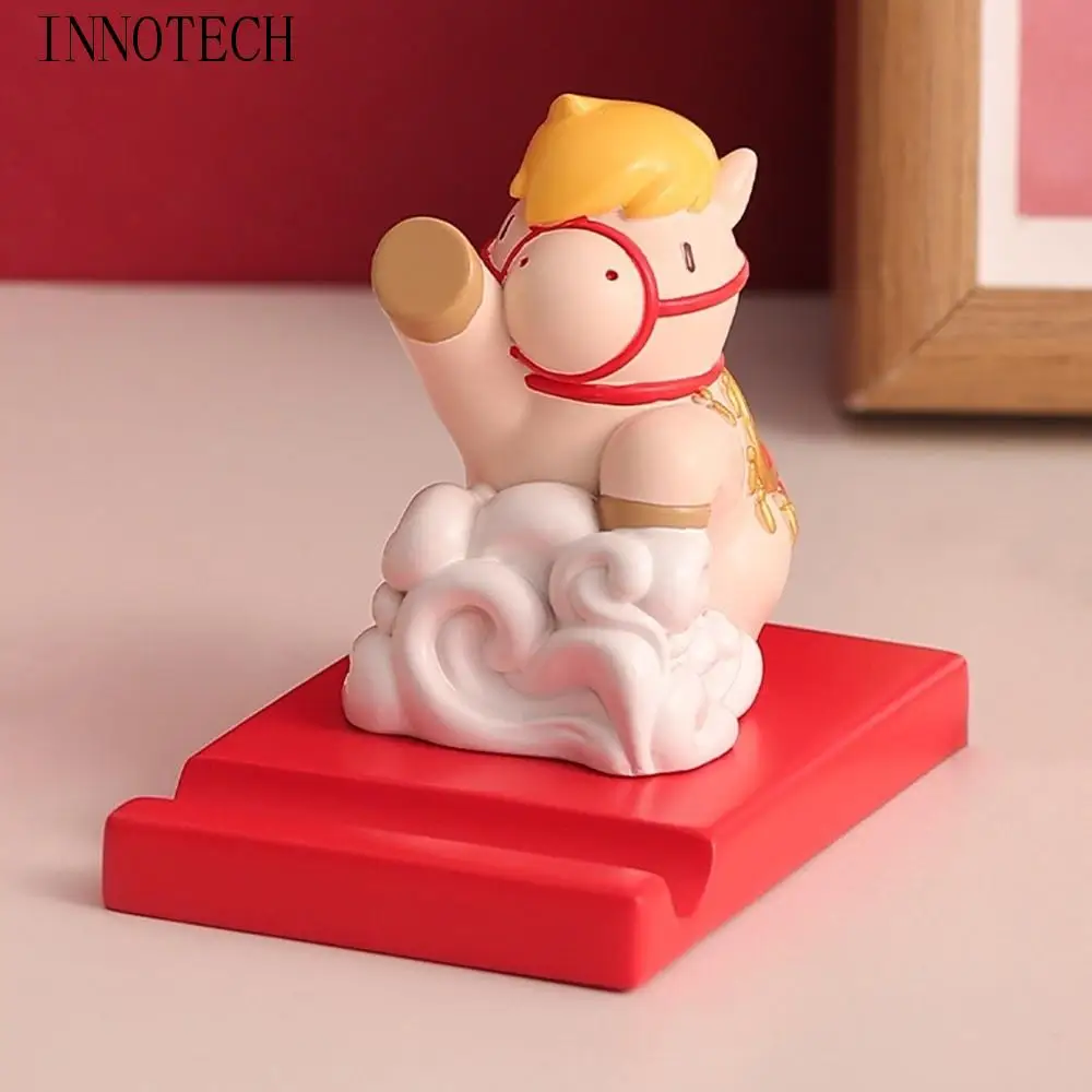 التميمة زودياك الحصان حامل هاتف زخرفة النمط الصيني مهرجان ديكور 2026 الحصان الحلي حامل نابض بالحياة لطيف #1