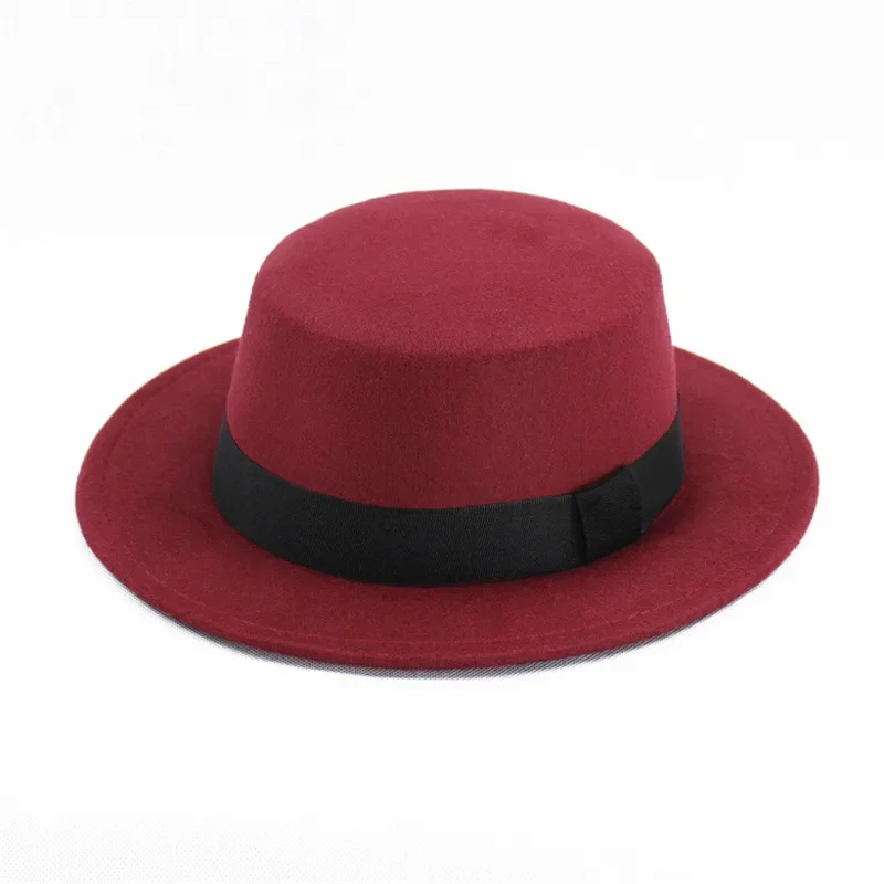 Children Kids Top Fedoras Hat Felt Vintage Gentleman Bucket  Wedding Party Cap Craft 18colors Costume Cosplay