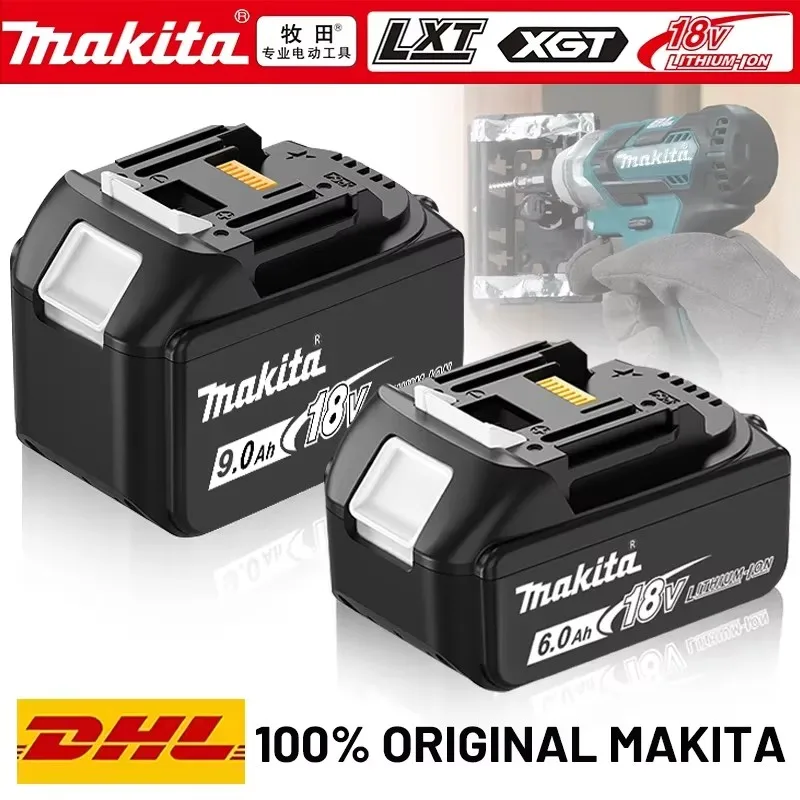 100% batterie rechargeable d'origine Makita 18V 6.0AH, 9.0AH, batterie d'outil électrique Makita BL1840 BL1830B BL1830B, chargeur 18V