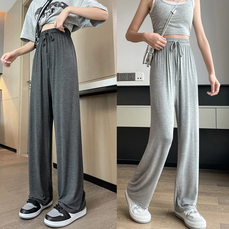 Summer Wide Leg Pants Women Summer Thin Loose Casual Pants Women's Sunscreen Pants Korean Fashion Pants Y2k Streetwear Women