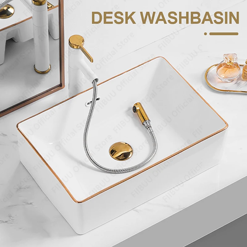 White Ceramic Table… - image