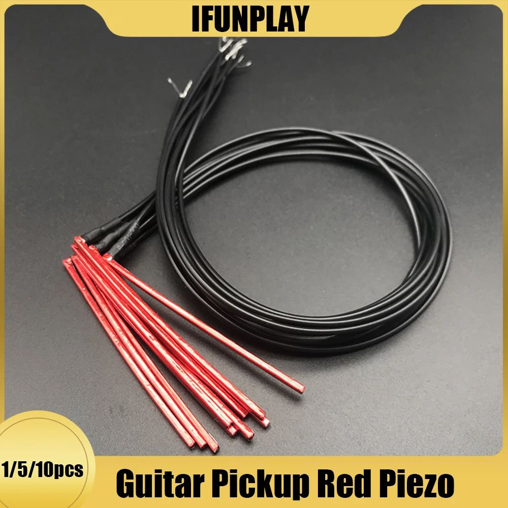 1/5/10 قطعة لاقط جيتار بيزو أحمر للقيثارة جيتار صوتي بانجو مندولين 40 مللي متر/65 مللي متر ملحقات جيتار Preamp