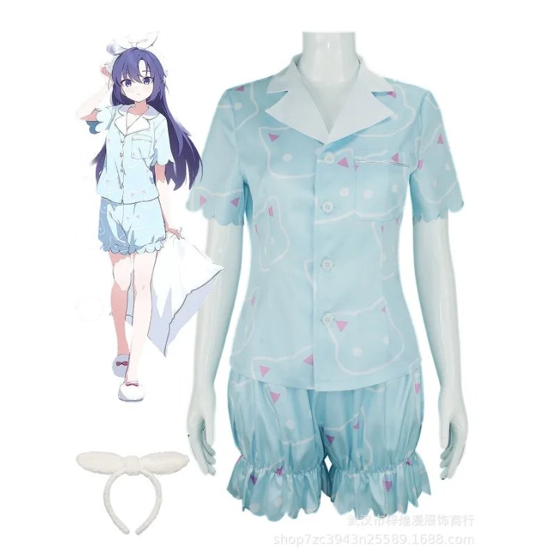 أزياء أنيمي Hayase التأثيرية Yuuka بدلة بيجامات مطبوعة حلوة لطيفة للنساء ملابس حفلات الهالوين