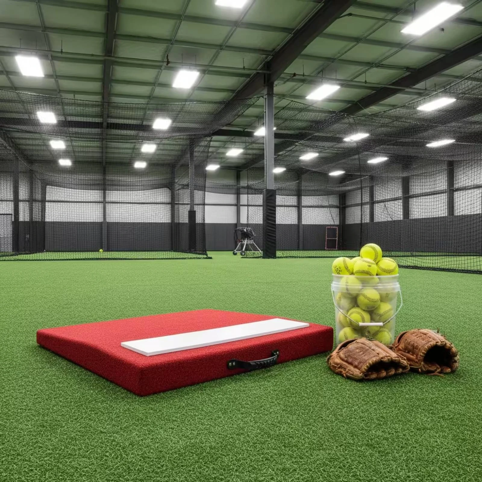 Baseball Pitching Mound Easy to Transport Portable Pitching Mound Sloped Compact for, Backyard, Indoor Training
