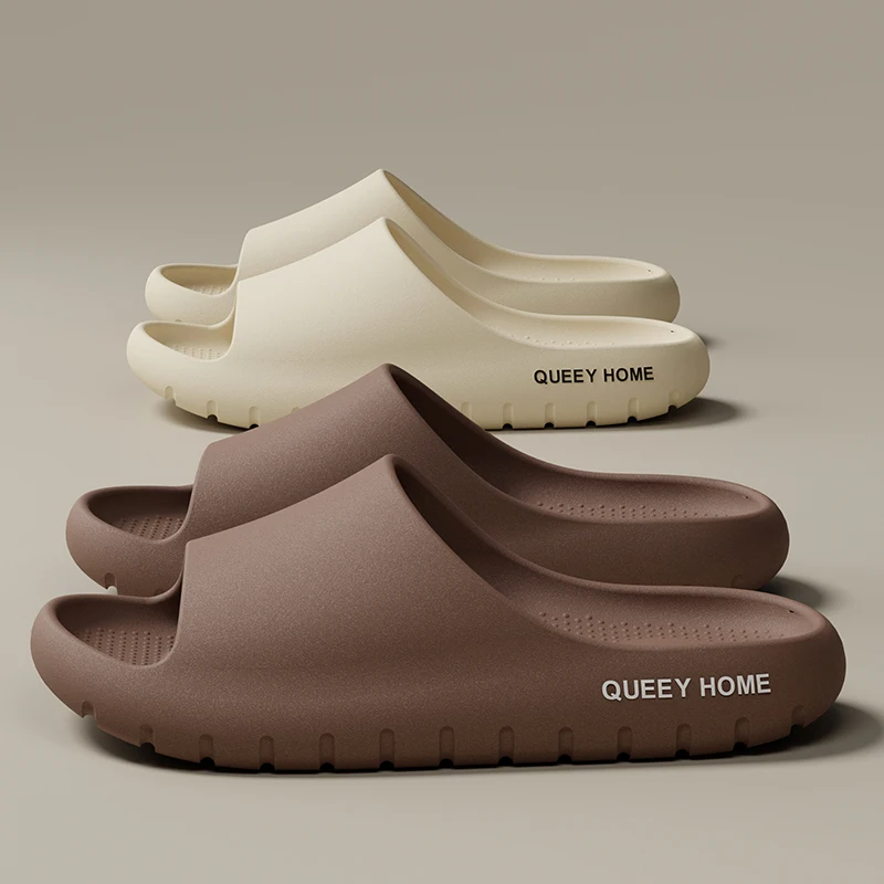 Queeyhome Men Slippers EVA Thick Soled Soft Sandals New Summer Fashion Non Slip Indoor Outdoor Beach Women Shoes